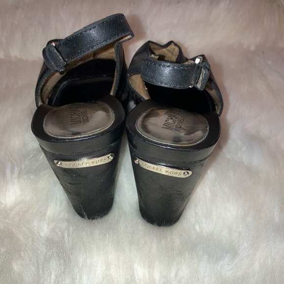 Michael Kors Leather Wedge Sandals - Picture 7 of 9